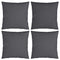Sierkussens 4 st 50x50 cm stof antraciet