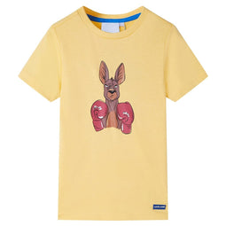 Kindershirt met korte mouwen 116 geel