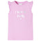 Kindershirt met ruches aan de mouwen 116 lila