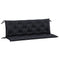 Tuinbankkussens 2 st ruitpatroon 150x50x7 cm stof zwart