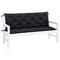 Tuinbankkussens 2 st ruitpatroon 150x50x7 cm stof zwart