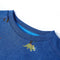 Kindertrui 128 gemleerd donkerblauw