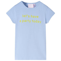 Kindershirt 140 lichtblauw