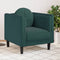 Fauteuil met kussen fluweel donkergroen