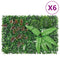 Hek met kunstplanten6 st 40x60 cm groen