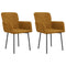 Eetkamerstoelen 2 st fluweel bruin