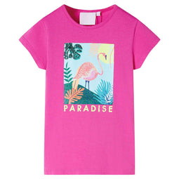 Kindershirt 140 donkerroze