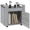 Bureaukastje 60x45x60 cm bewerkt hout grijs sonoma eikenkleurig