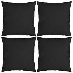 Sierkussens 4 st 50x50 cm stof zwart