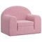 Kinderslaapbank zacht pluche roze