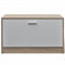 3-in-1 houten schoenenkast set (eiken / wit)