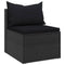 Tuinmiddenbanken met kussens 2 st poly rattan zwart