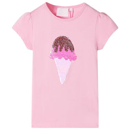 Kindershirt 116 felroze