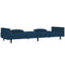 Slaapbank 2-zits met 2 kussens fluweel blauw