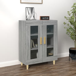 Dressoir 69,5x34x90 cm bewerkt hout grijs sonoma eikenkleurig