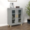 Dressoir 69,5x34x90 cm bewerkt hout grijs sonoma eikenkleurig