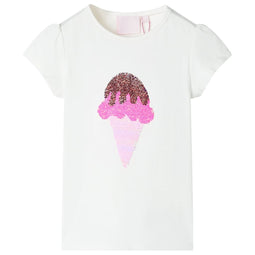 Kindershirt 128 ecru