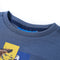 Kindershirt met lange mouwen os en adelaarsprint 104 gemleerd blauw