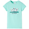 Kindershirt met hondenprint 92 lichtmintkleurig