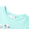 Kindershirt met hondenprint 92 lichtmintkleurig