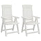 Tuinstoelen 2 st verstelbaar PP wit