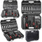 Toolbox - Gereedschap set 222 delig - Chroom-Vanadium en handschoenen