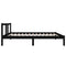 Bedframe massief hout zwart 90x190 cm 3FT Single