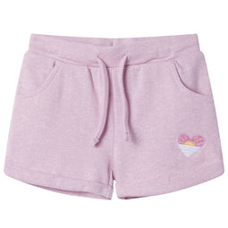 Kindershorts met trekkoord 116 gemengd lila