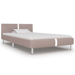 Bedframe kunstleer cappuccino 90x200 cm