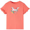 Kindershirt met korte mouwen 92 koraalkleurig