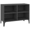 Tv-meubel met metalen poten 69,5x30x50 cm grijs