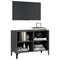 Tv-meubel met metalen poten 69,5x30x50 cm grijs