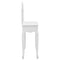 Kaptafel met kruk 65x36x128 cm paulowniahout MDF wit