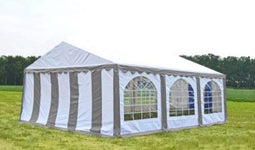 Premium Partytent PVC 5x6x2 mtr in Wit-Grijs