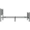 Bedframe met hoofd- en voeteneinde metaal zwart 90x200 cm