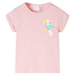 Kindershirt 128 lichtroze