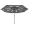 Parasol met LED-verlichting metalen paal 400 cm antracietkleur