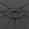 Parasol met LED-verlichting metalen paal 400 cm antracietkleur