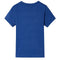Kindershirt 104 gemleerd donkerblauw