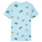 Kindershirt 116 gemleerd lichtblauw