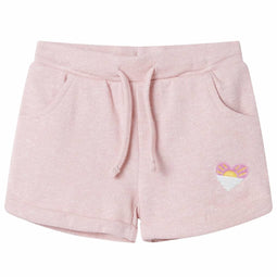 Kindershorts met trekkoord 104 gemengd lichtroze