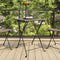 Bistrotafel inklapbaar 55x54x71 cm poly rattan grijs