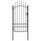 Poort 1x2,5 m staal zwart