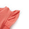 Kindershirt met ruches aan de mouwen 128 koraalkleurig