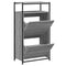 Schoenenkast 60x34x112 cm bewerkt hout grijs sonoma eikenkleur