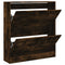 Schoenenkast 80x21x87,5 cm bewerkt hout gerookt eikenkleurig
