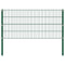 Schuttingpaneel met palen 1,7x0,8 m ijzer groen