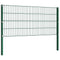 Schuttingpaneel met palen 1,7x0,8 m ijzer groen