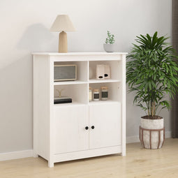 Dressoir 83x41,5x100 cm massief grenenhout wit