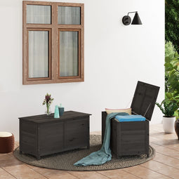 Kussenbox 100x50x56 cm massief vurenhout antracietkleurig